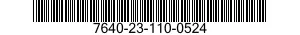 7640-23-110-0524 MAP 7640231100524 231100524