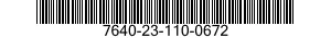 7640-23-110-0672 MAP 7640231100672 231100672