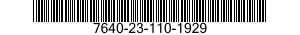7640-23-110-1929 MAP 7640231101929 231101929