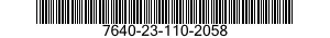 7640-23-110-2058 MAP 7640231102058 231102058