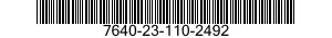 7640-23-110-2492 MAP 7640231102492 231102492