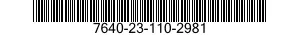 7640-23-110-2981 MAP 7640231102981 231102981