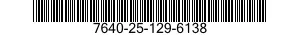 7640-25-129-6138  7640251296138 251296138