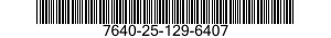 7640-25-129-6407  7640251296407 251296407