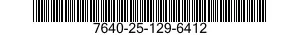 7640-25-129-6412  7640251296412 251296412