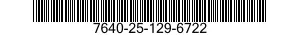 7640-25-129-6722  7640251296722 251296722