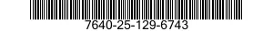 7640-25-129-6743  7640251296743 251296743