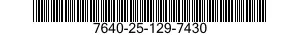 7640-25-129-7430  7640251297430 251297430