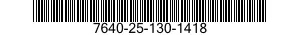 7640-25-130-1418  7640251301418 251301418