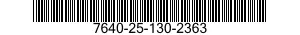 7640-25-130-2363  7640251302363 251302363