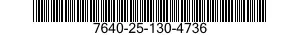 7640-25-130-4736  7640251304736 251304736