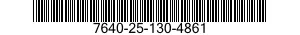 7640-25-130-4861  7640251304861 251304861