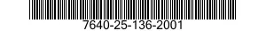 7640-25-136-2001  7640251362001 251362001