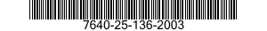 7640-25-136-2003 GROMMET,NONMETALLIC 7640251362003 251362003