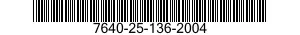7640-25-136-2004  7640251362004 251362004