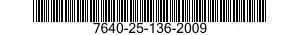 7640-25-136-2009  7640251362009 251362009