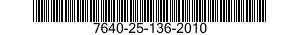 7640-25-136-2010  7640251362010 251362010