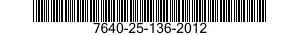 7640-25-136-2012  7640251362012 251362012