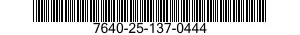 7640-25-137-0444  7640251370444 251370444
