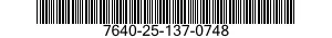 7640-25-137-0748  7640251370748 251370748