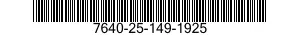 7640-25-149-1925 MAP 7640251491925 251491925