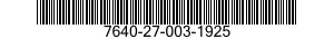 7640-27-003-1925 MAP 7640270031925 270031925