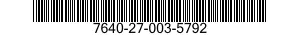 7640-27-003-5792 MAP 7640270035792 270035792