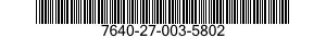 7640-27-003-5802 MAP 7640270035802 270035802