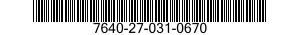 7640-27-031-0670 MAP 7640270310670 270310670