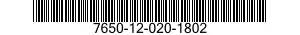 7650-12-020-1802  7650120201802 120201802