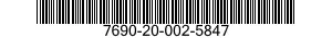 7690-20-002-5847 LABEL 7690200025847 200025847