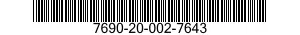 7690-20-002-7643 LABEL 7690200027643 200027643