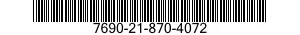 7690-21-870-4072 LABEL 7690218704072 218704072