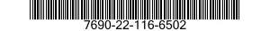 7690-22-116-6502  7690221166502 221166502