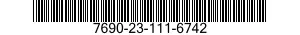 7690-23-111-6742 LABEL. 7690231116742 231116742