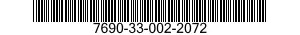 7690-33-002-2072 LABEL 7690330022072 330022072