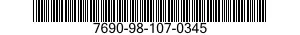 7690-98-107-0345 MARKER,IDENTIFICATION 7690981070345 981070345