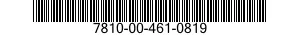 7810-00-461-0819  7810004610819 004610819