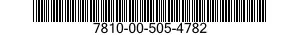 7810-00-505-4782  7810005054782 005054782
