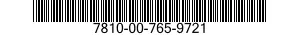 7810-00-765-9721  7810007659721 007659721
