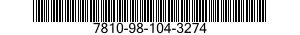 7810-98-104-3274 BAG,BAT 7810981043274 981043274