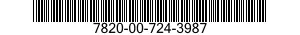 7820-00-724-3987  7820007243987 007243987