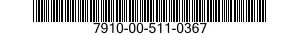 7910-00-511-0367  7910005110367 005110367