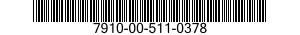 7910-00-511-0378  7910005110378 005110378