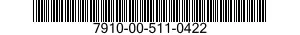 7910-00-511-0422  7910005110422 005110422