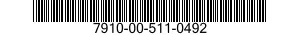 7910-00-511-0492  7910005110492 005110492