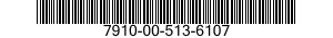 7910-00-513-6107  7910005136107 005136107