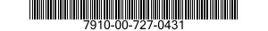 7910-00-727-0431  7910007270431 007270431