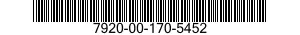 7920-00-170-5452  7920001705452 001705452