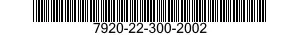 7920-22-300-2002  7920223002002 223002002